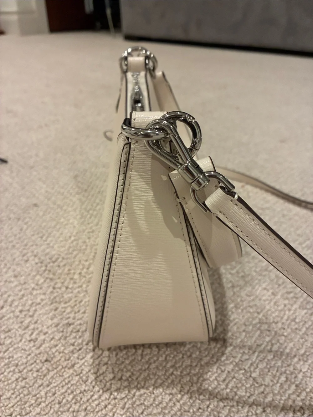 kate spade Cream Pebbled Leather Mini Shoulder bag.